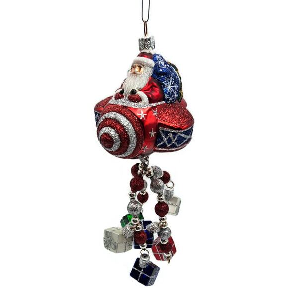 Patricia Breen Santa du Ciel Red Air Plane Travel Gifts Christmas Tree Ornament - Picture 8 of 15